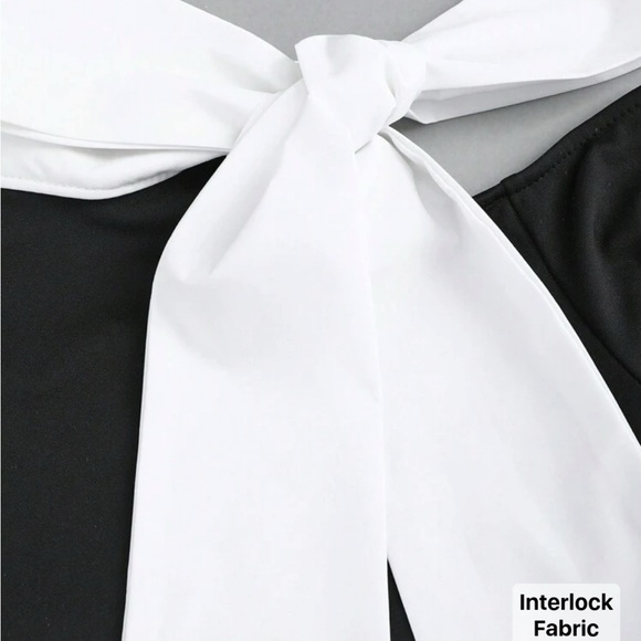 SHEIN Black Dress with White Accent - Picture 4 of 5